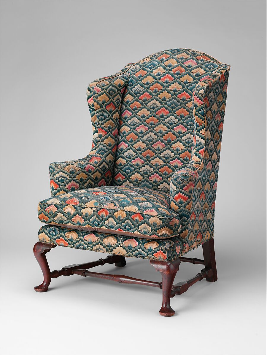 Easy Chair, Caleb Gardner Jr. (American, 1729–1801), Walnut, maple, American 