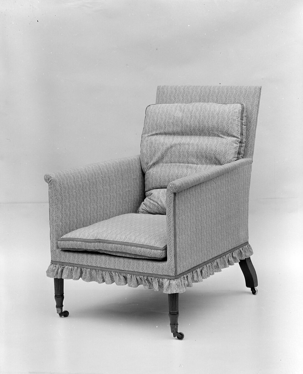 Armchair, Probably Duncan Phyfe (American (born Scotland), near Lock Fannich, Ross-Shire, Scotland 1768/1770–1854 New York), Mahogany, ash, white pine, tulip poplar, American
