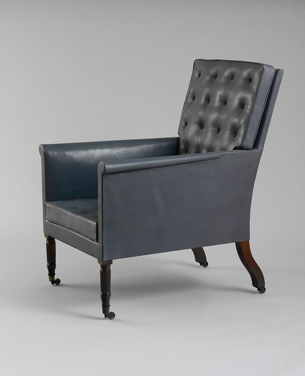 Armchair, Duncan Phyfe  American, born Scotland, Mahogany, ash, white pine, tulip poplar, American