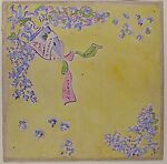 Design for a Scarf with Floral Motif, Marcel Vertès (Hungarian, Ujpcst 1895–1961 Paris), Watercolor and graphite on cardboard