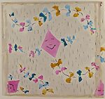 Textile Design with Kite Motif, Marcel Vertès (Hungarian, Ujpcst 1895–1961 Paris), Black chalk and gouache on cardboard
