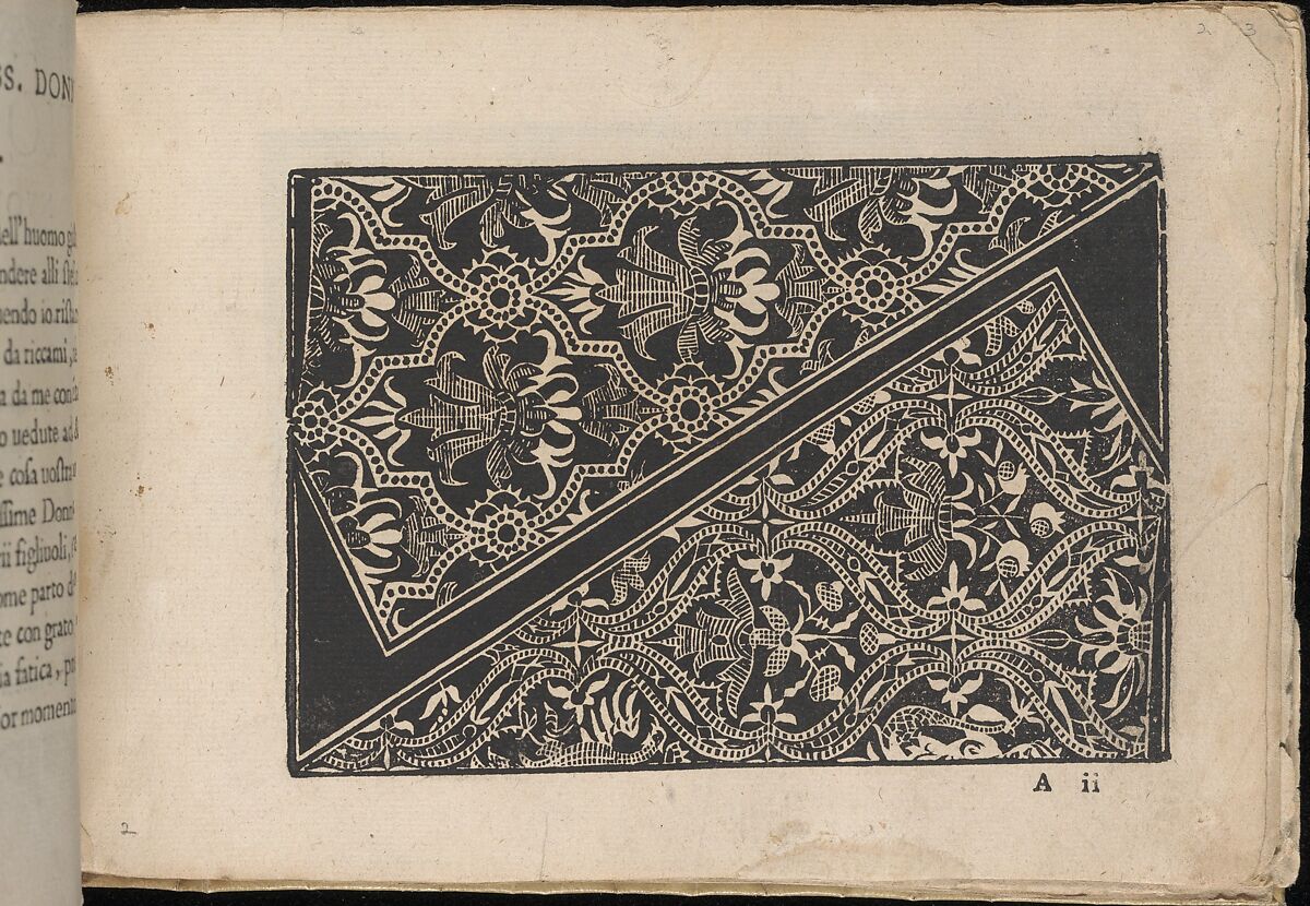 Fiori di Ricami Nuovamente Posti in Luce, Matteo Florimi (Italian, active Siena, ca. 1581–died 1613), Woodcut