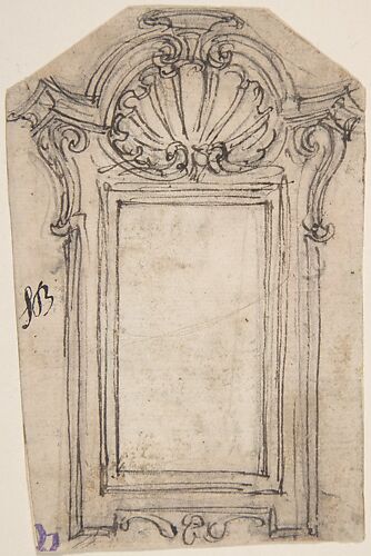 Design for a Frame Decorated with a Shell Motif