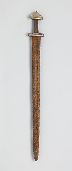 Sword, Steel, iron, silver, copper alloy, Germanic or Scandinavian