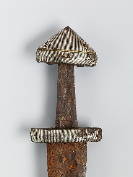 Sword, Steel, iron, silver, copper alloy, Germanic or Scandinavian