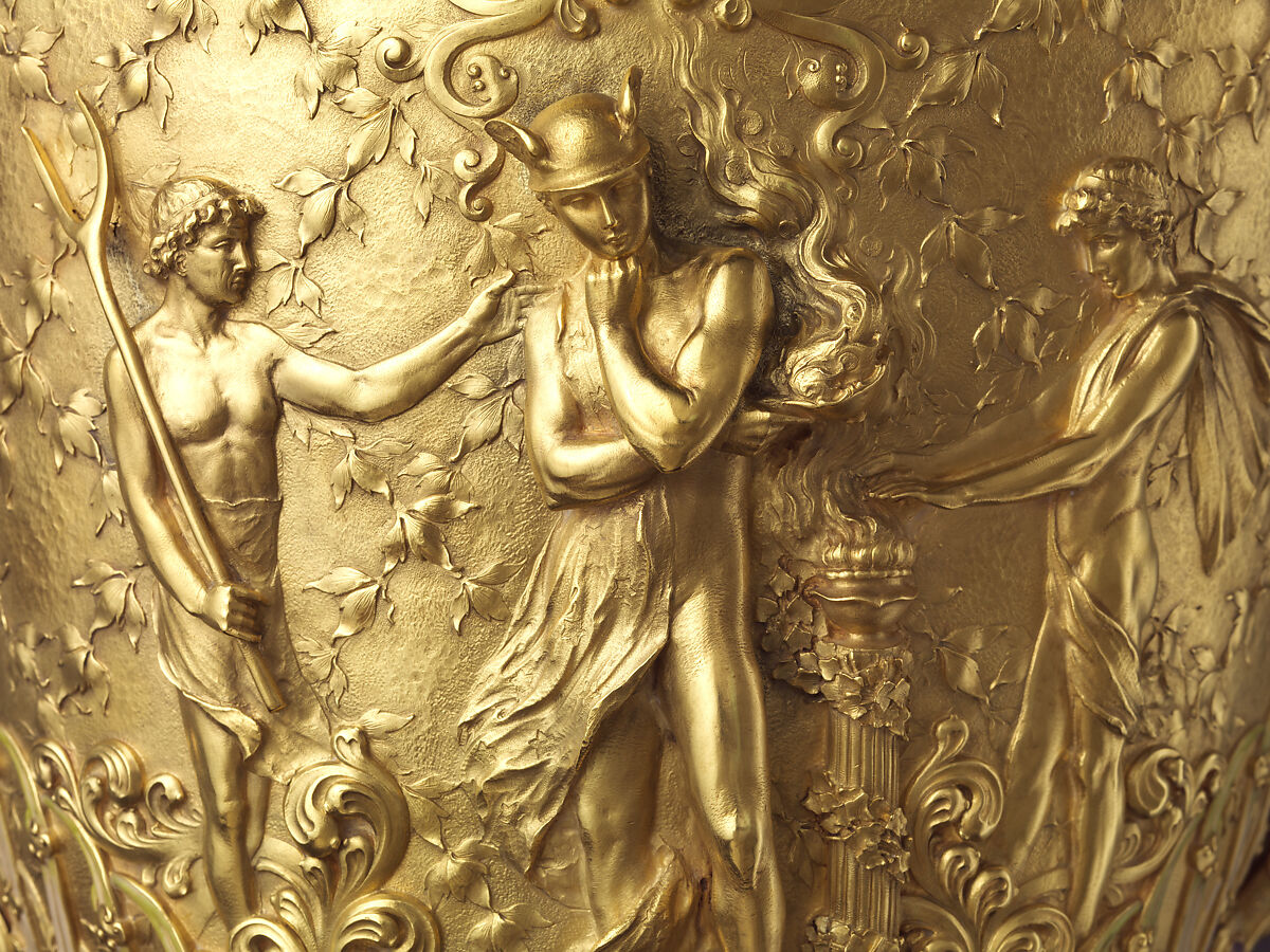 The Adams Vase, Designed by Paulding Farnham (1859–1927), Gold, amethysts, spessartites, tourmalines, fresh water pearls, quartzes, rock crystal, and enamel, American