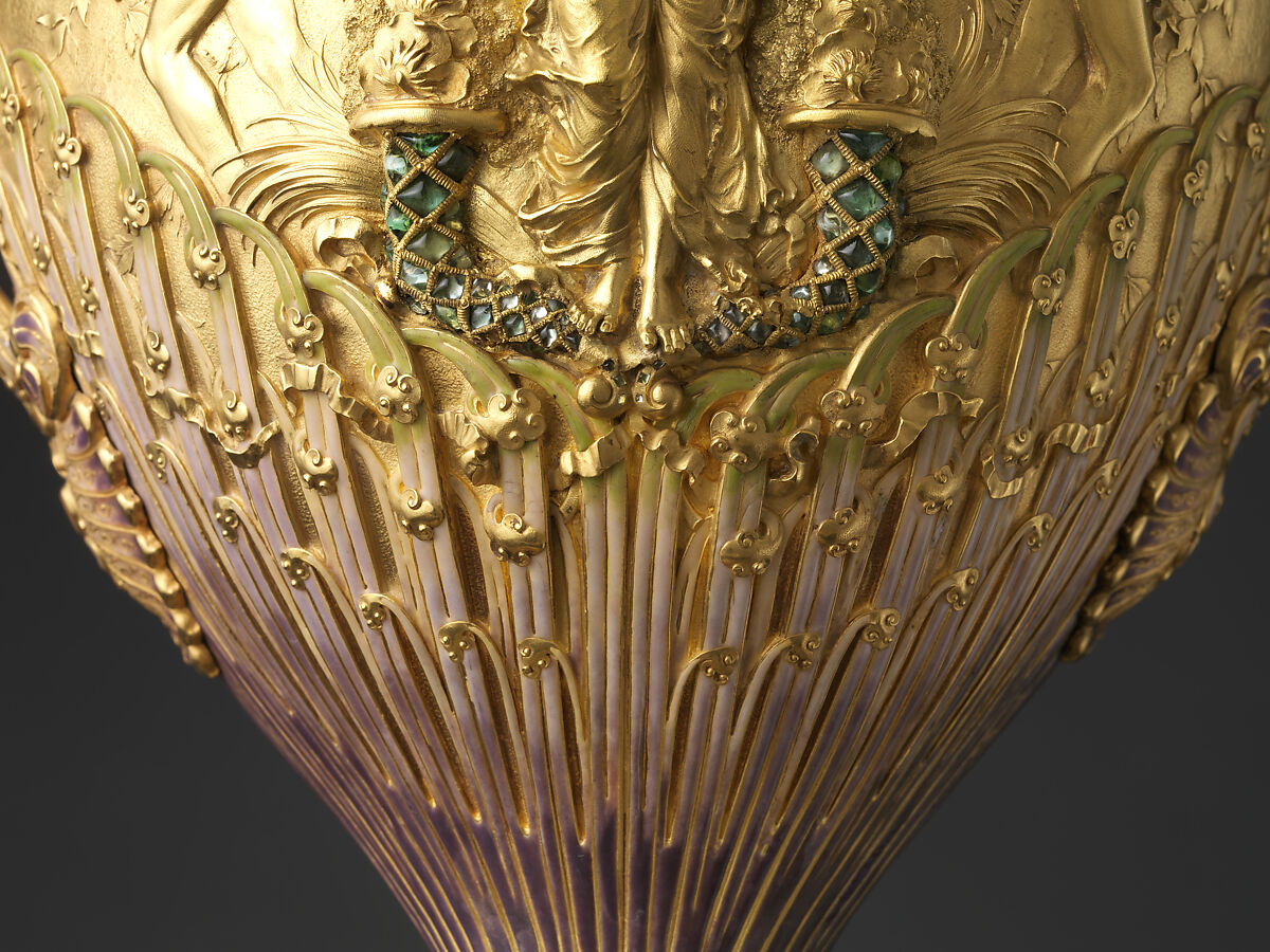 The Adams Vase, Designed by Paulding Farnham (1859–1927), Gold, amethysts, spessartites, tourmalines, fresh water pearls, quartzes, rock crystal, and enamel, American