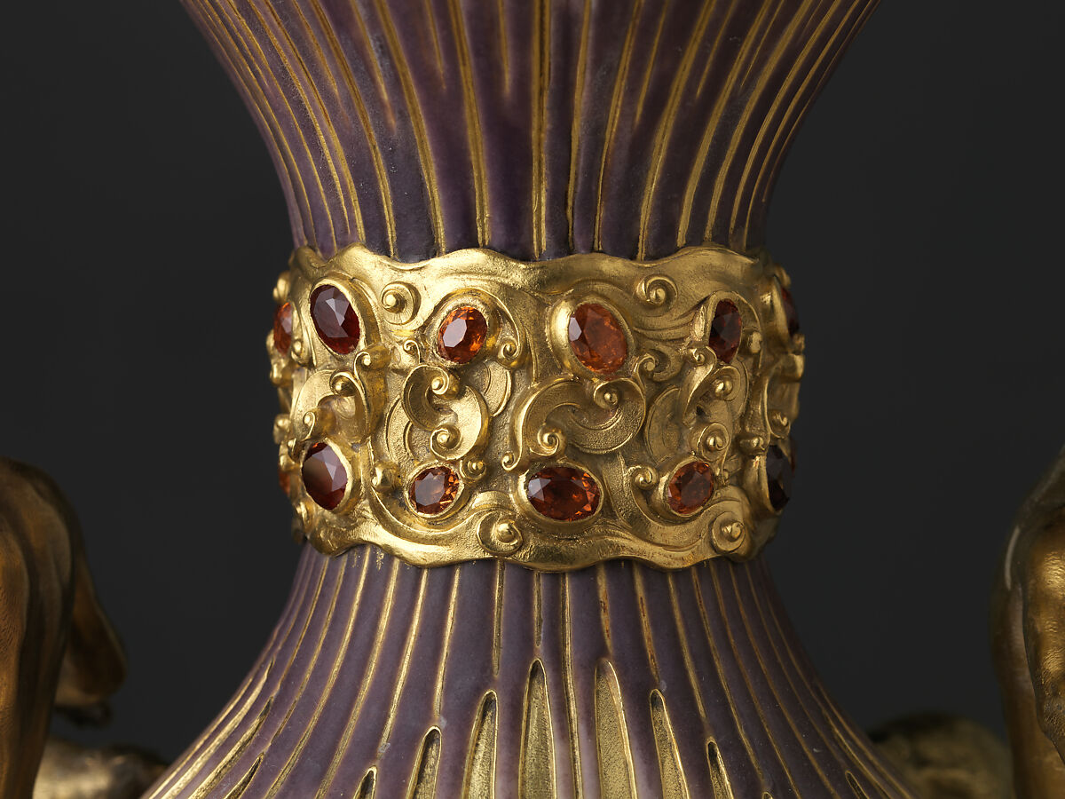 The Adams Vase, Designed by Paulding Farnham (1859–1927), Gold, amethysts, spessartites, tourmalines, fresh water pearls, quartzes, rock crystal, and enamel, American