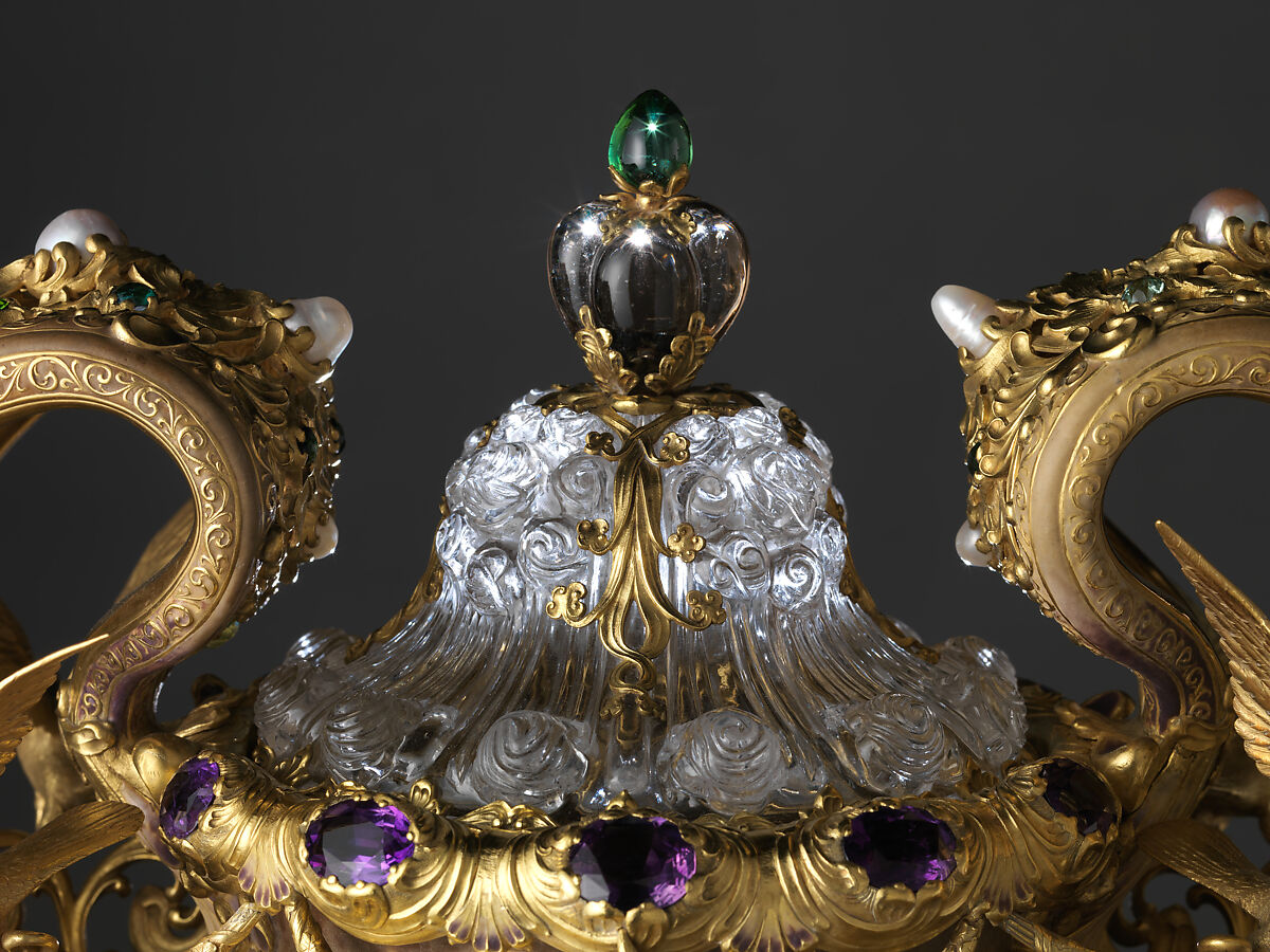 The Adams Vase, Designed by Paulding Farnham (1859–1927), Gold, amethysts, spessartites, tourmalines, fresh water pearls, quartzes, rock crystal, and enamel, American