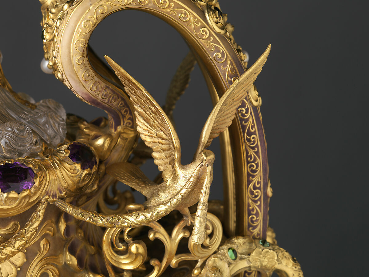 The Adams Vase, Designed by Paulding Farnham (1859–1927), Gold, amethysts, spessartites, tourmalines, fresh water pearls, quartzes, rock crystal, and enamel, American