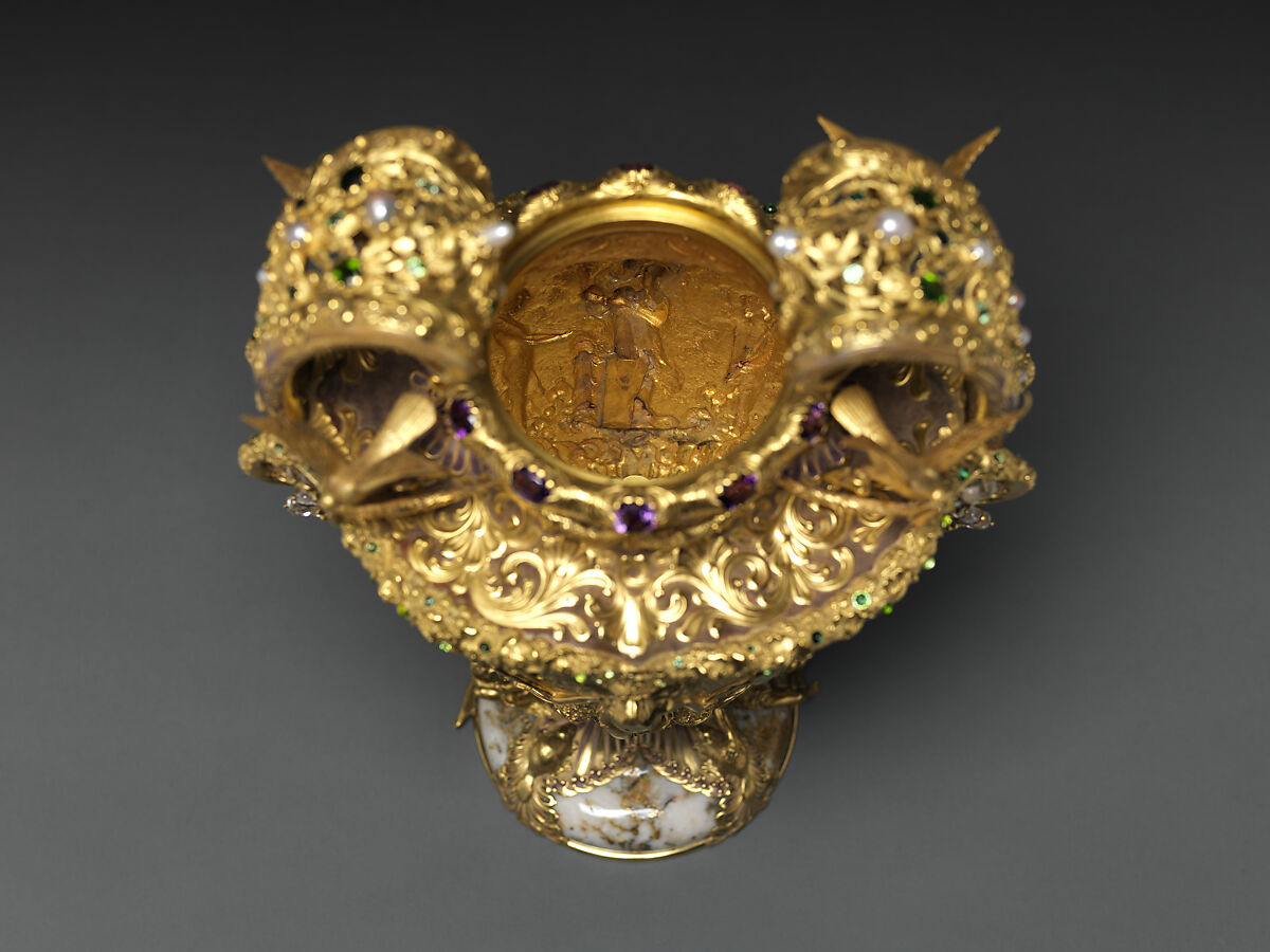 The Adams Vase, Designed by Paulding Farnham (1859–1927), Gold, amethysts, spessartites, tourmalines, fresh water pearls, quartzes, rock crystal, and enamel, American