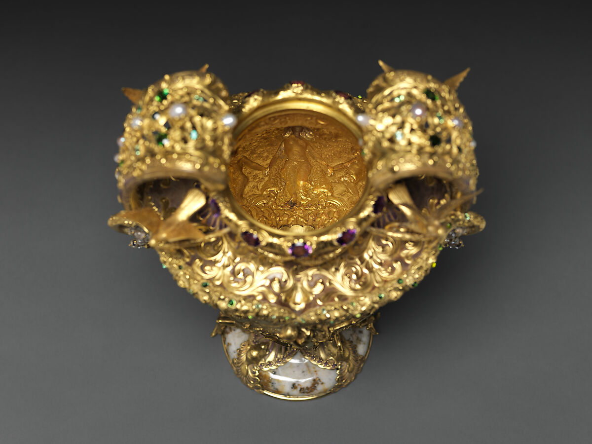 The Adams Vase, Designed by Paulding Farnham (1859–1927), Gold, amethysts, spessartites, tourmalines, fresh water pearls, quartzes, rock crystal, and enamel, American