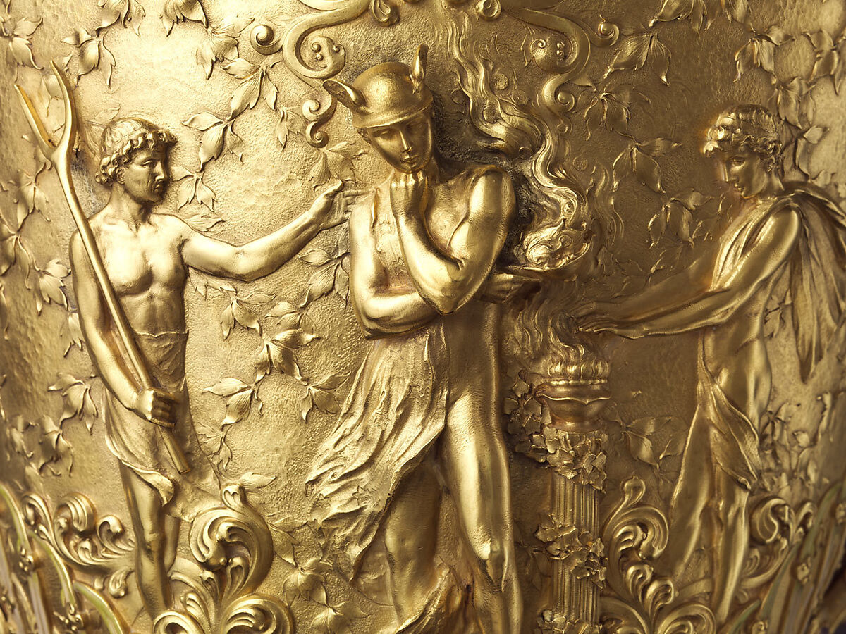 The Adams Vase, Designed by Paulding Farnham (1859–1927), Gold, amethysts, spessartites, tourmalines, fresh water pearls, quartzes, rock crystal, and enamel, American