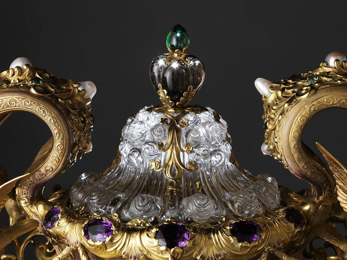 The Adams Vase, Designed by Paulding Farnham (1859–1927), Gold, amethysts, spessartites, tourmalines, fresh water pearls, quartzes, rock crystal, and enamel, American