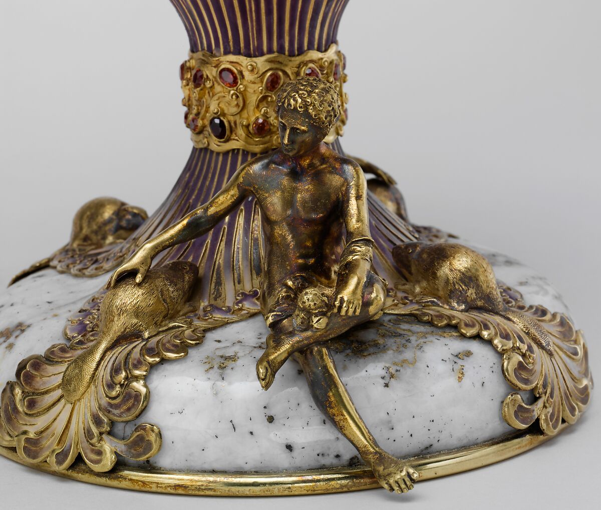 The Adams Vase, Designed by Paulding Farnham (1859–1927), Gold, amethysts, spessartites, tourmalines, fresh water pearls, quartzes, rock crystal, and enamel, American