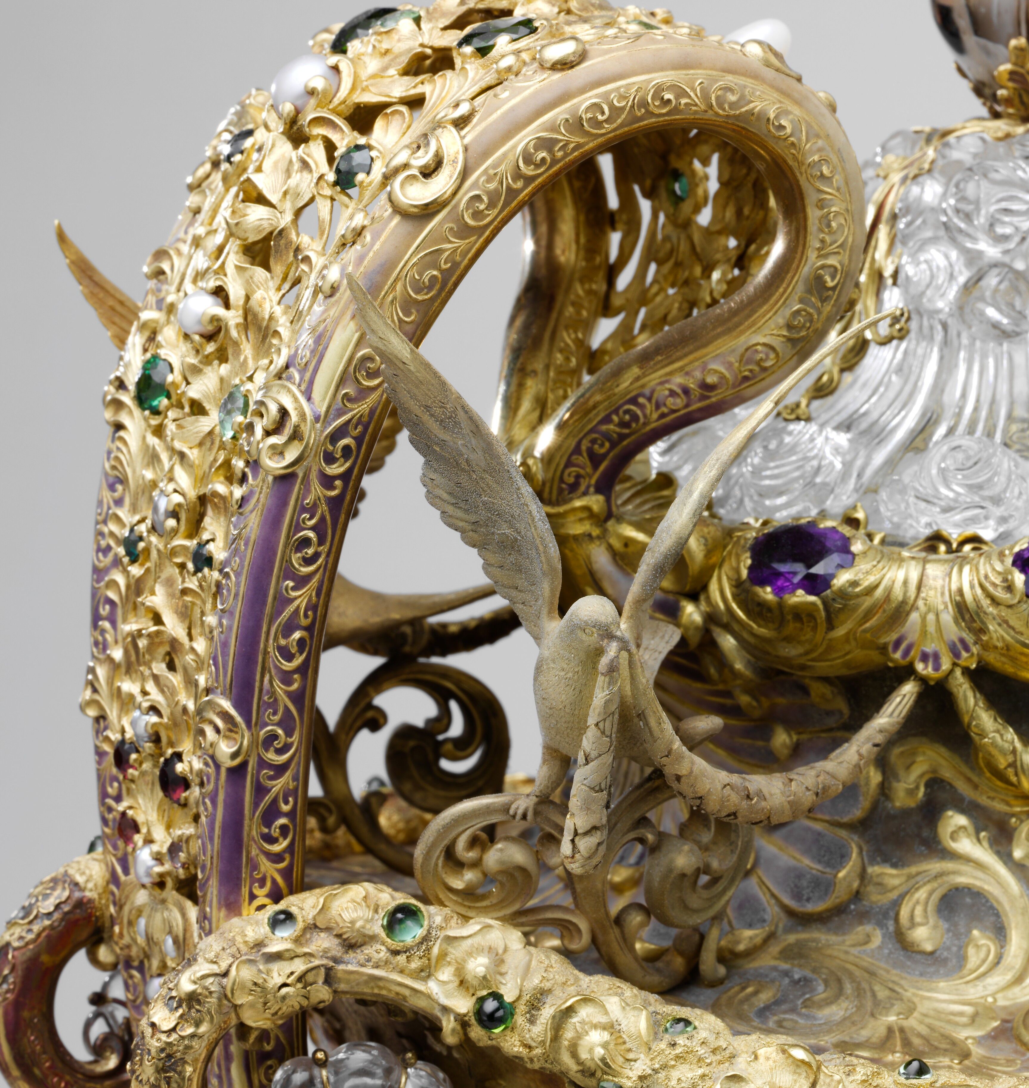 The Adams Vase, Designed by Paulding Farnham (1859–1927), Gold, amethysts, spessartites, tourmalines, fresh water pearls, quartzes, rock crystal, and enamel, American