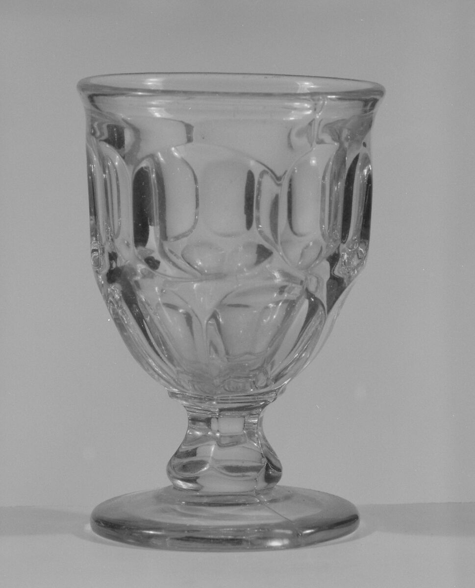 Egg Cup, Pressed glass, American 