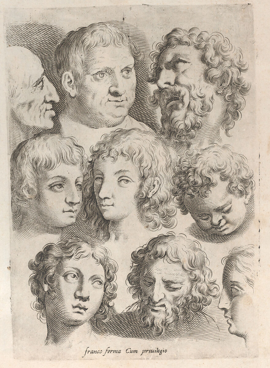 'Regole per Imparar a Disegnar i corpi humani ... Giacomo Palma' Libro Primo (title page and 7 plates), bound together with Libro Secondo (title page and 11 plates), Jacopo Palma the Younger (Italian, Venice ca. 1548–1628 Venice), Etching