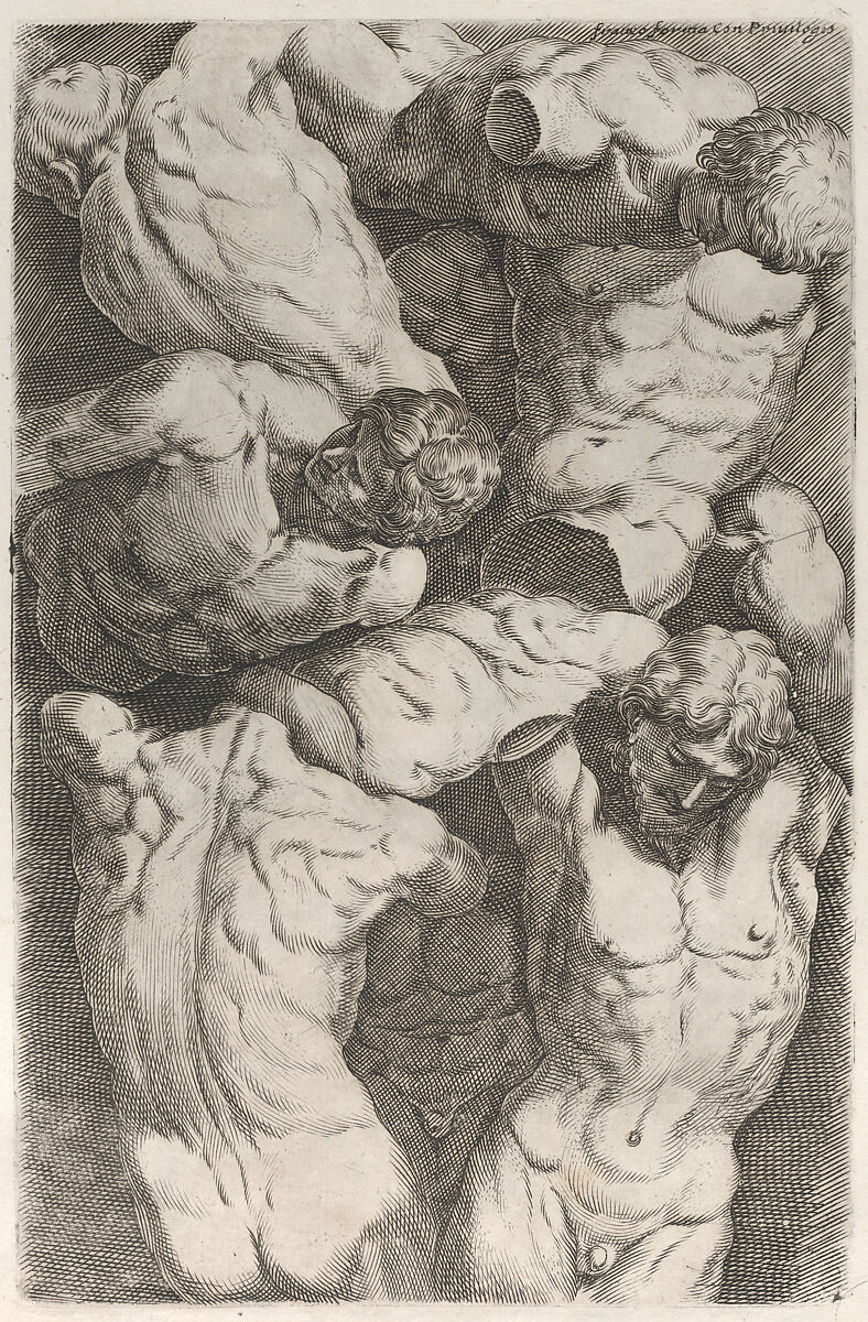 'Regole per Imparar a Disegnar i corpi humani ... Giacomo Palma' Libro Primo (title page and 7 plates), bound together with Libro Secondo (title page and 11 plates), Jacopo Palma the Younger (Italian, Venice ca. 1548–1628 Venice), Etching