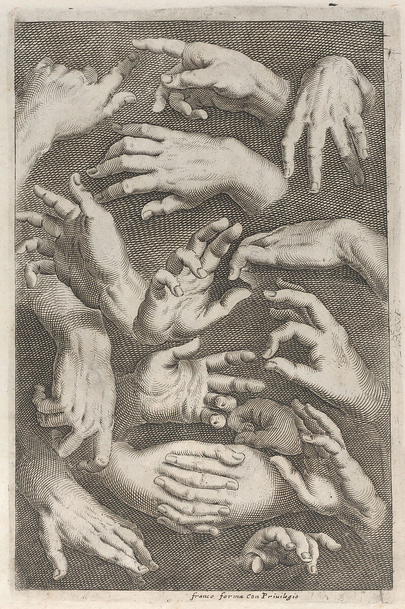 'Regole per Imparar a Disegnar i corpi humani ... Giacomo Palma' Libro Primo (title page and 7 plates), bound together with Libro Secondo (title page and 11 plates), Jacopo Palma the Younger (Italian, Venice ca. 1548–1628 Venice), Etching