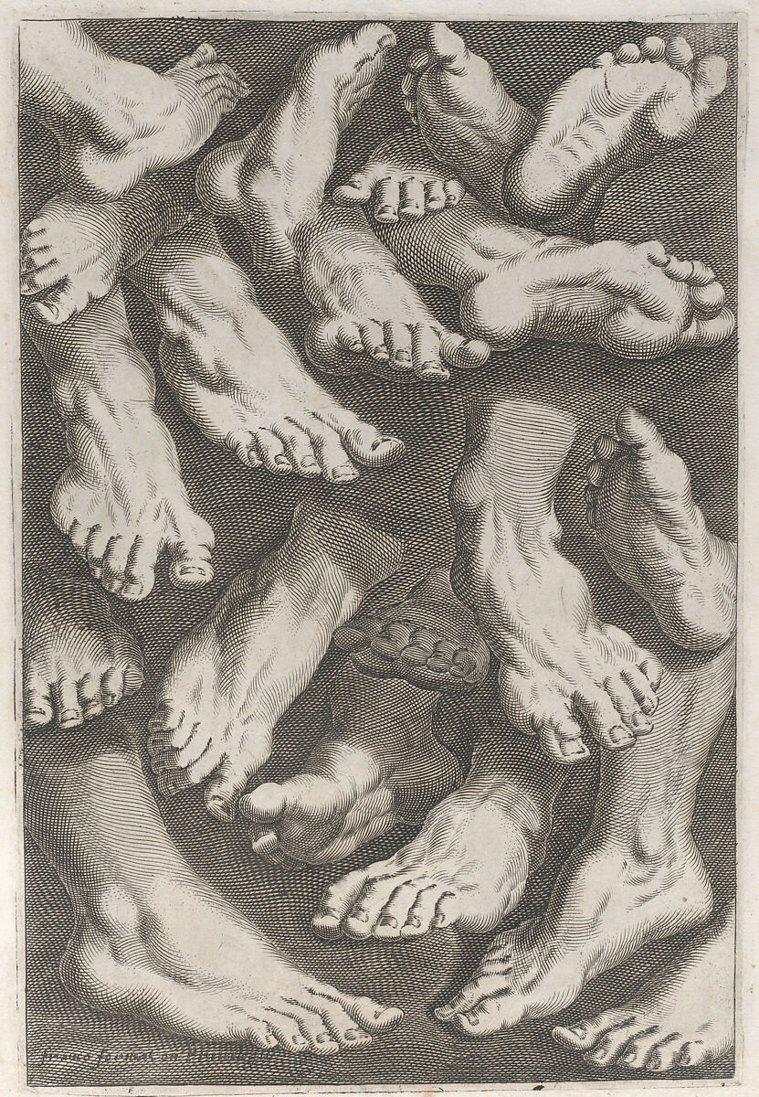 'Regole per Imparar a Disegnar i corpi humani ... Giacomo Palma' Libro Primo (title page and 7 plates), bound together with Libro Secondo (title page and 11 plates), Jacopo Palma the Younger (Italian, Venice ca. 1548–1628 Venice), Etching