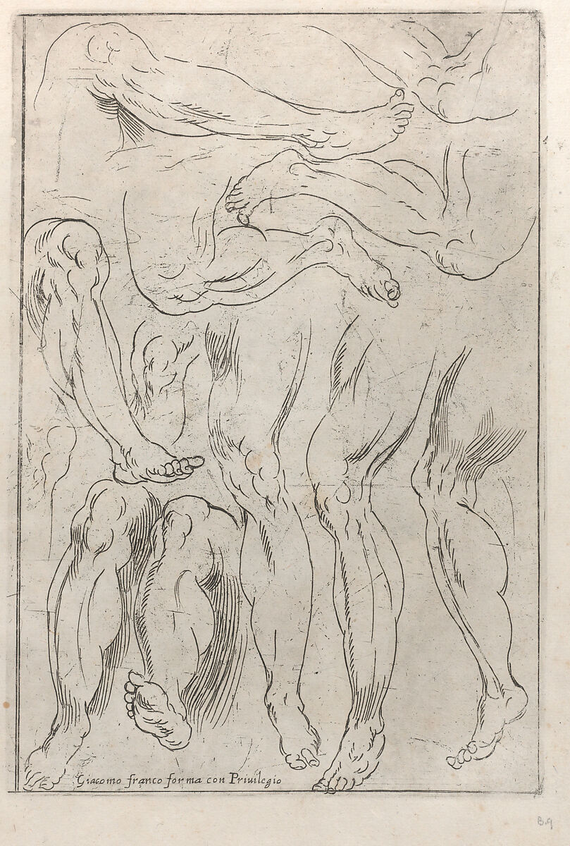 'Regole per Imparar a Disegnar i corpi humani ... Giacomo Palma' Libro Primo (title page and 7 plates), bound together with Libro Secondo (title page and 11 plates), Jacopo Palma the Younger (Italian, Venice ca. 1548–1628 Venice), Etching