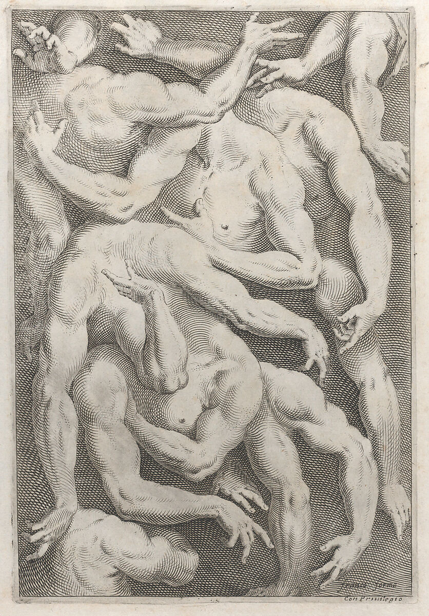 'Regole per Imparar a Disegnar i corpi humani ... Giacomo Palma' Libro Primo (title page and 7 plates), bound together with Libro Secondo (title page and 11 plates), Jacopo Palma the Younger (Italian, Venice ca. 1548–1628 Venice), Etching