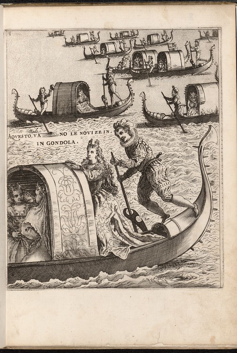 Habiti delle Donne Venetiane (Dress of Venetian Women), Giacomo Franco (Italian, Venice 1550–1620 Venice), Engraving and woodcut