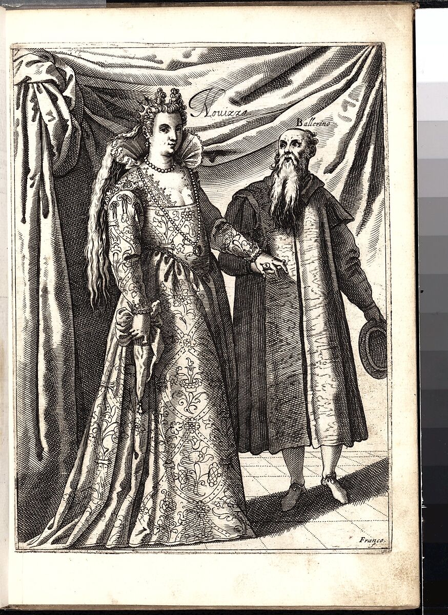 Habiti delle Donne Venetiane (Dress of Venetian Women), Giacomo Franco (Italian, Venice 1550–1620 Venice), Engraving and woodcut