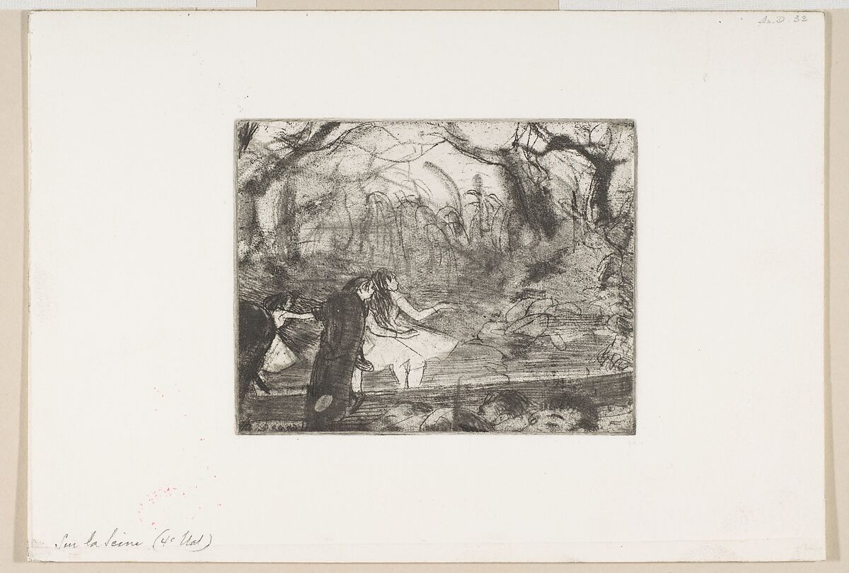 On Stage III, Edgar Degas (French, Paris 1834–1917 Paris), Softground etching,drypoint, and roulette on wove paper; fourth state of five