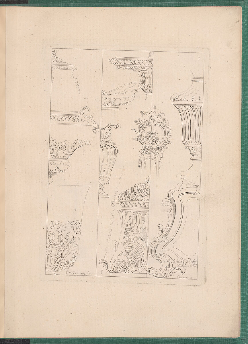Elements d'Orfevrerie Divisés en deux Parties de Cinquante Feuilles, Pierre Germain (French, Villeneuve-lès-Avignon 1703–1783 Paris), Etching