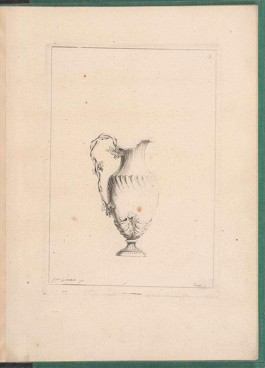 Elements d'Orfevrerie Divisés en deux Parties de Cinquante Feuilles, Pierre Germain (French, Villeneuve-lès-Avignon 1703–1783 Paris), Etching