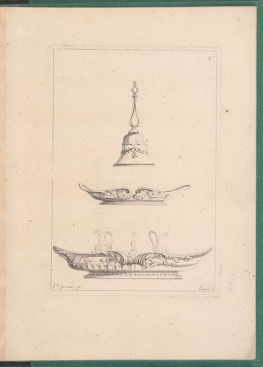 Elements d'Orfevrerie Divisés en deux Parties de Cinquante Feuilles, Pierre Germain (French, Villeneuve-lès-Avignon 1703–1783 Paris), Etching