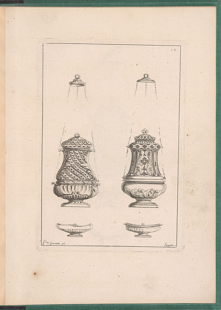 Elements d'Orfevrerie Divisés en deux Parties de Cinquante Feuilles, Pierre Germain (French, Villeneuve-lès-Avignon 1703–1783 Paris), Etching