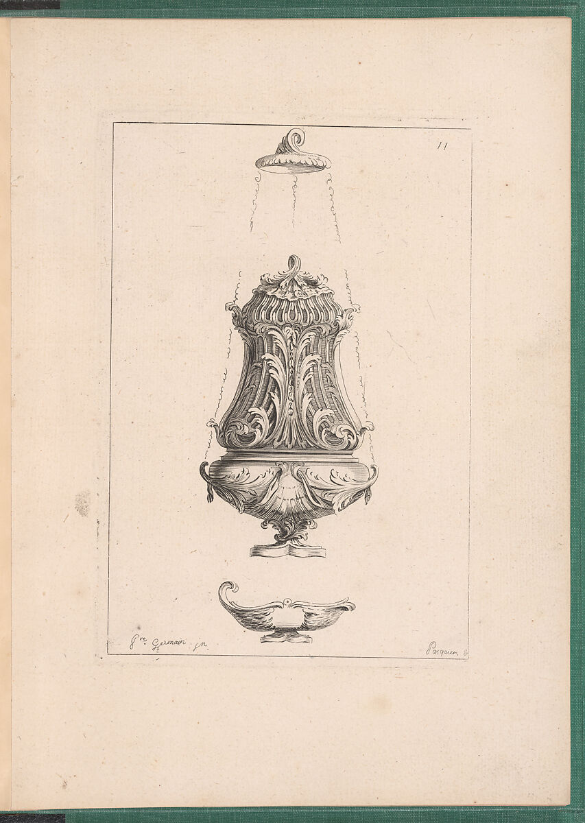 Elements d'Orfevrerie Divisés en deux Parties de Cinquante Feuilles, Pierre Germain (French, Villeneuve-lès-Avignon 1703–1783 Paris), Etching