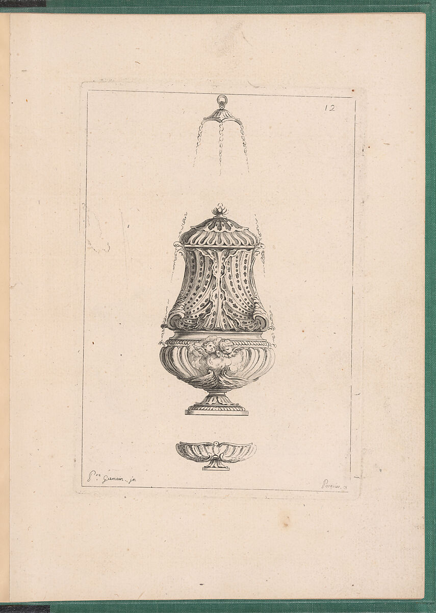 Elements d'Orfevrerie Divisés en deux Parties de Cinquante Feuilles, Pierre Germain (French, Villeneuve-lès-Avignon 1703–1783 Paris), Etching