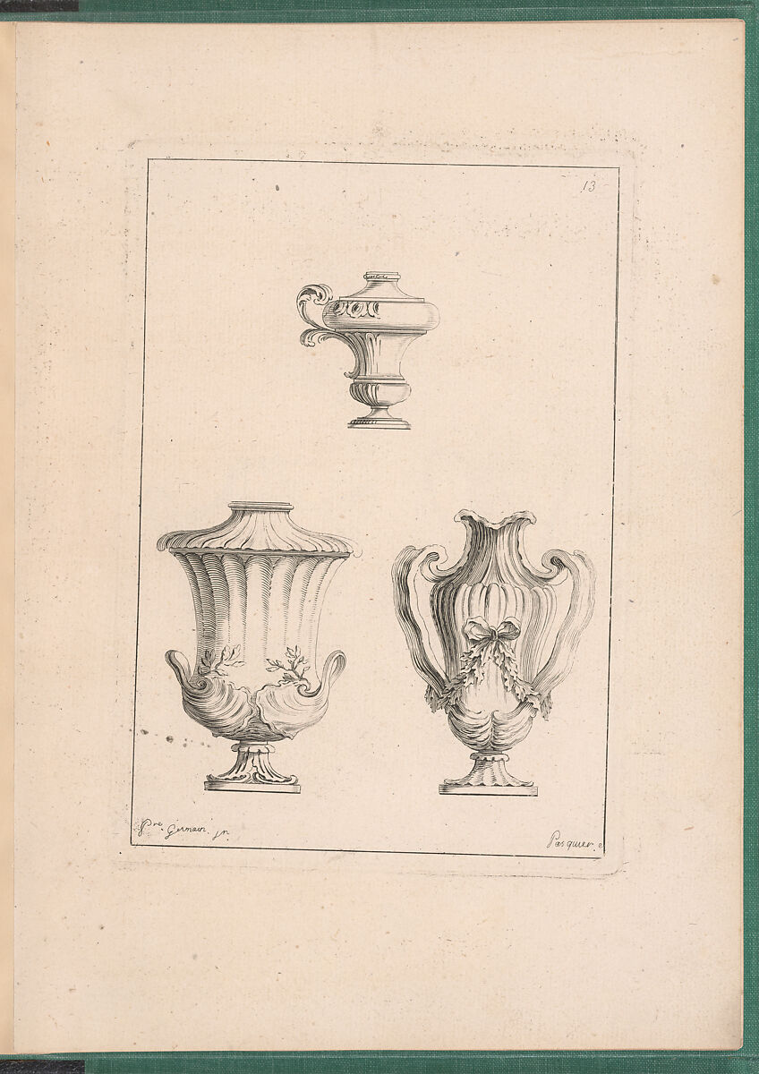 Elements d'Orfevrerie Divisés en deux Parties de Cinquante Feuilles, Pierre Germain (French, Villeneuve-lès-Avignon 1703–1783 Paris), Etching