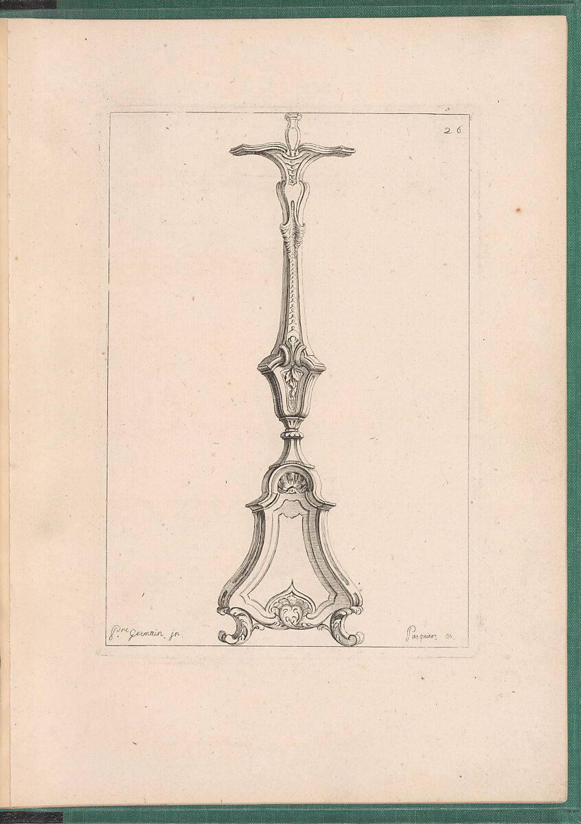 Elements d'Orfevrerie Divisés en deux Parties de Cinquante Feuilles, Pierre Germain (French, Villeneuve-lès-Avignon 1703–1783 Paris), Etching