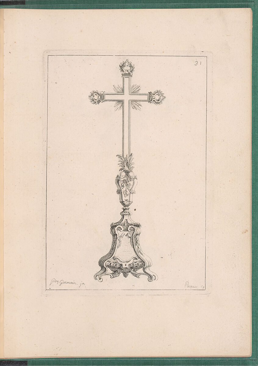 Elements d'Orfevrerie Divisés en deux Parties de Cinquante Feuilles, Pierre Germain (French, Villeneuve-lès-Avignon 1703–1783 Paris), Etching