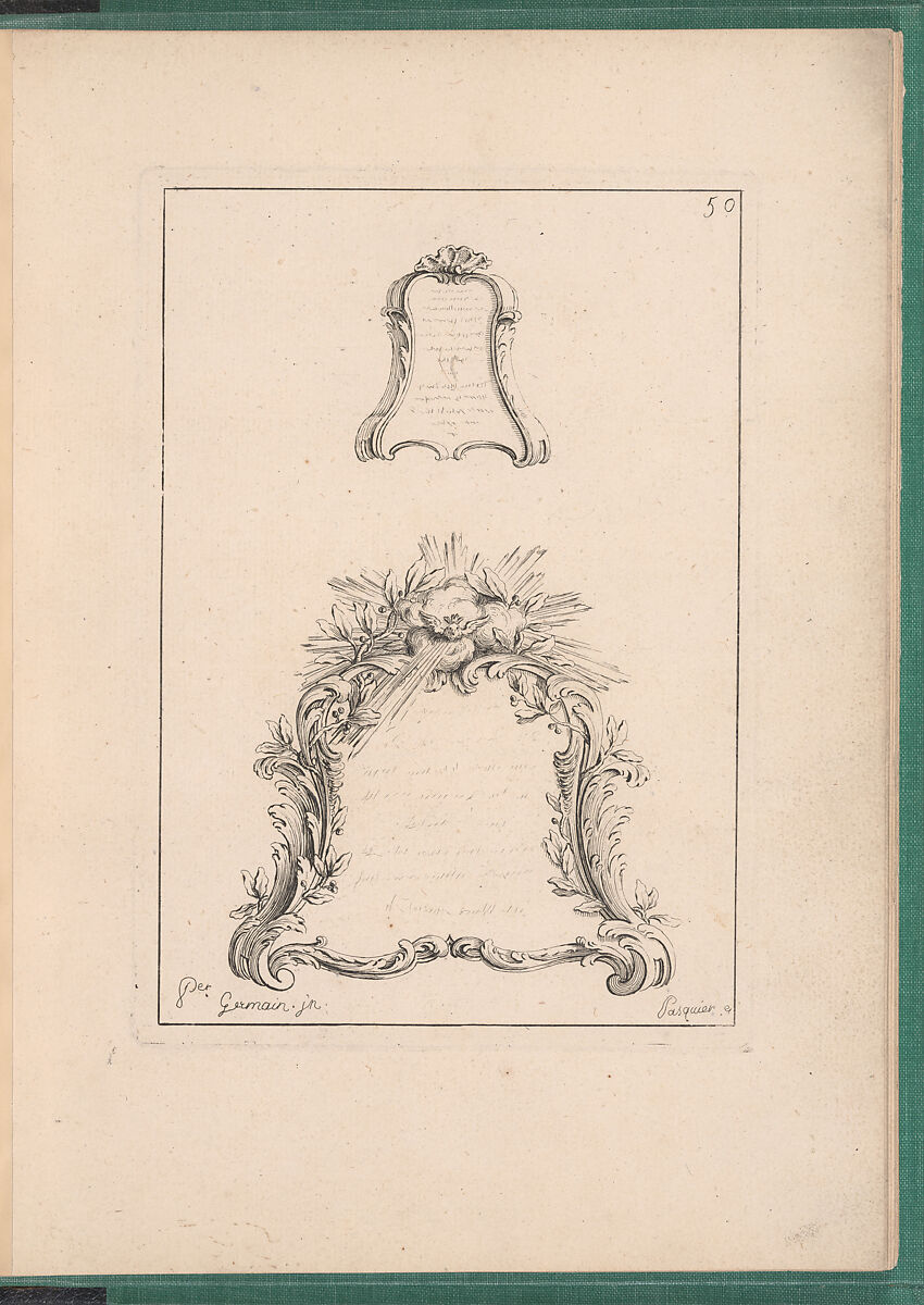 Elements d'Orfevrerie Divisés en deux Parties de Cinquante Feuilles, Pierre Germain (French, Villeneuve-lès-Avignon 1703–1783 Paris), Etching