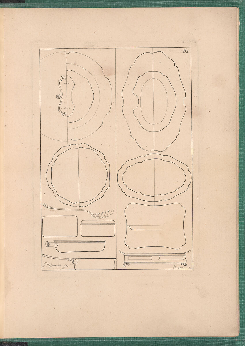 Elements d'Orfevrerie Divisés en deux Parties de Cinquante Feuilles, Pierre Germain (French, Villeneuve-lès-Avignon 1703–1783 Paris), Etching