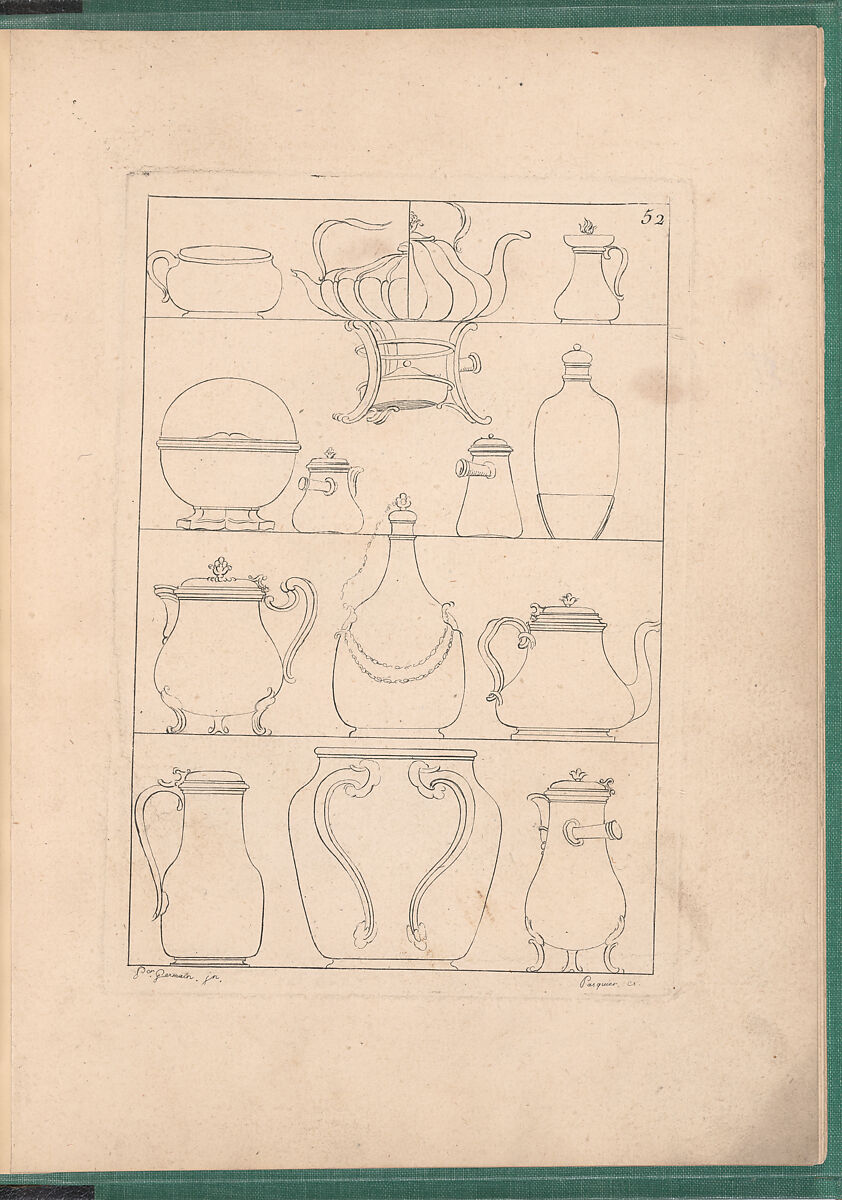 Elements d'Orfevrerie Divisés en deux Parties de Cinquante Feuilles, Pierre Germain (French, Villeneuve-lès-Avignon 1703–1783 Paris), Etching