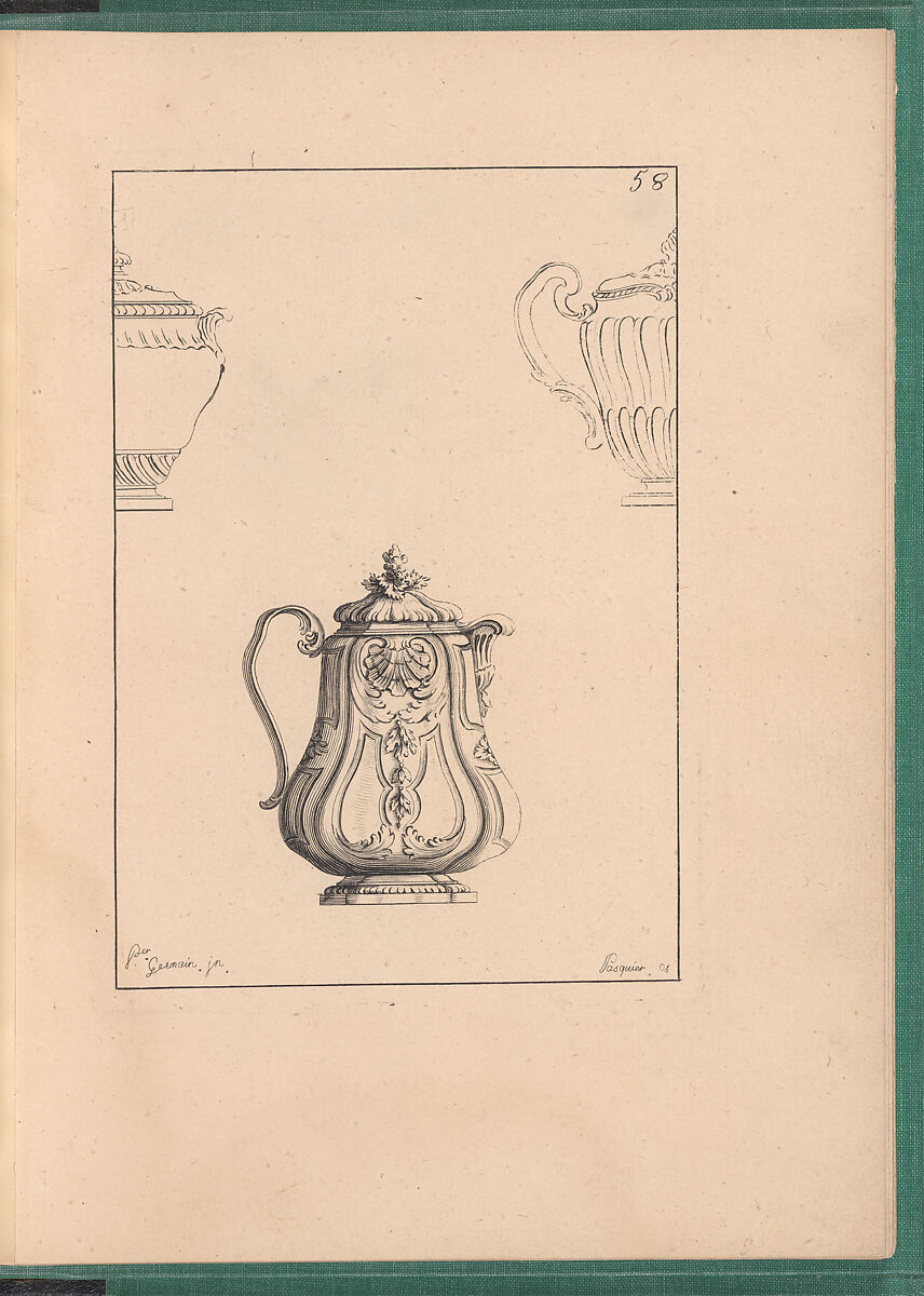 Elements d'Orfevrerie Divisés en deux Parties de Cinquante Feuilles, Pierre Germain (French, Villeneuve-lès-Avignon 1703–1783 Paris), Etching
