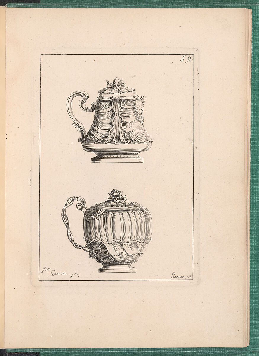 Elements d'Orfevrerie Divisés en deux Parties de Cinquante Feuilles, Pierre Germain (French, Villeneuve-lès-Avignon 1703–1783 Paris), Etching