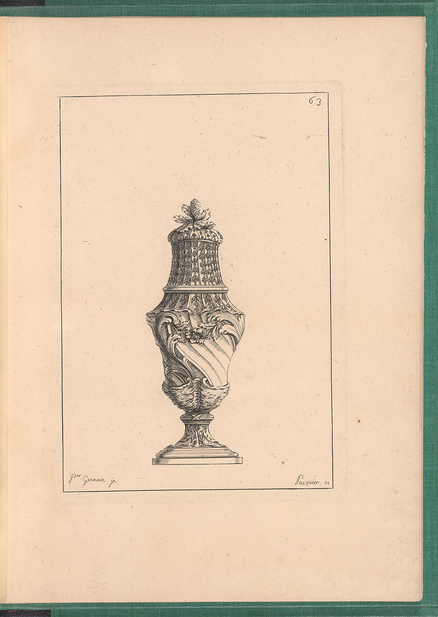 Elements d'Orfevrerie Divisés en deux Parties de Cinquante Feuilles, Pierre Germain (French, Villeneuve-lès-Avignon 1703–1783 Paris), Etching
