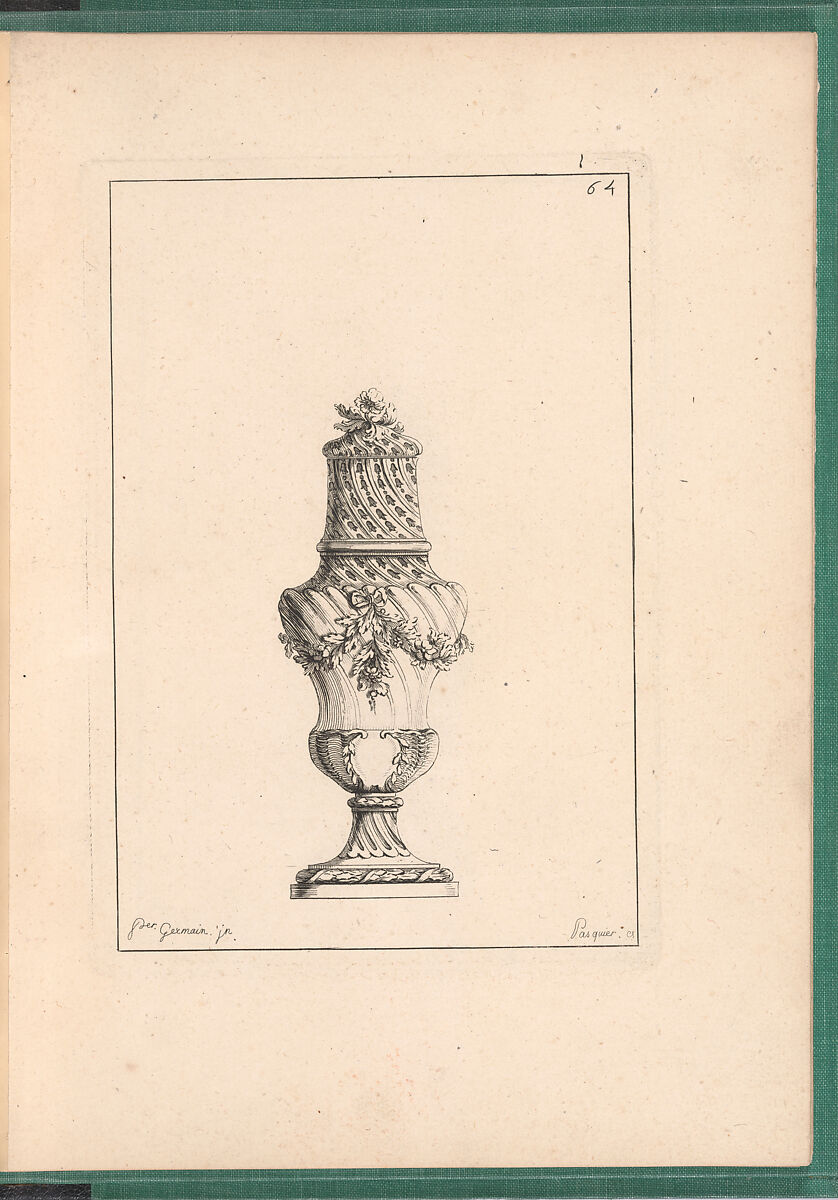 Elements d'Orfevrerie Divisés en deux Parties de Cinquante Feuilles, Pierre Germain (French, Villeneuve-lès-Avignon 1703–1783 Paris), Etching