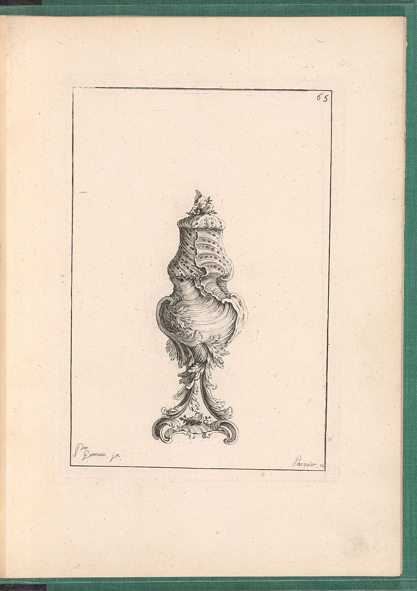 Elements d'Orfevrerie Divisés en deux Parties de Cinquante Feuilles, Pierre Germain (French, Villeneuve-lès-Avignon 1703–1783 Paris), Etching