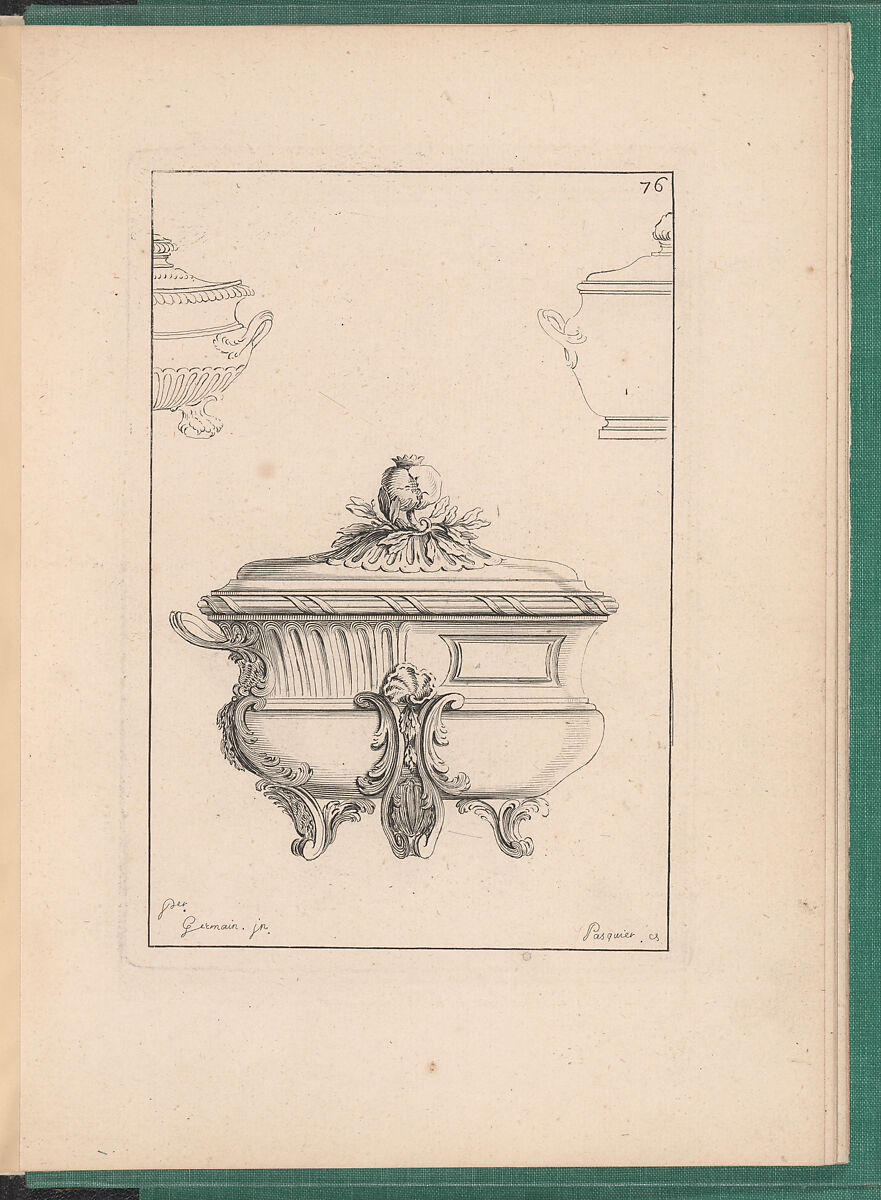 Elements d'Orfevrerie Divisés en deux Parties de Cinquante Feuilles, Pierre Germain (French, Villeneuve-lès-Avignon 1703–1783 Paris), Etching