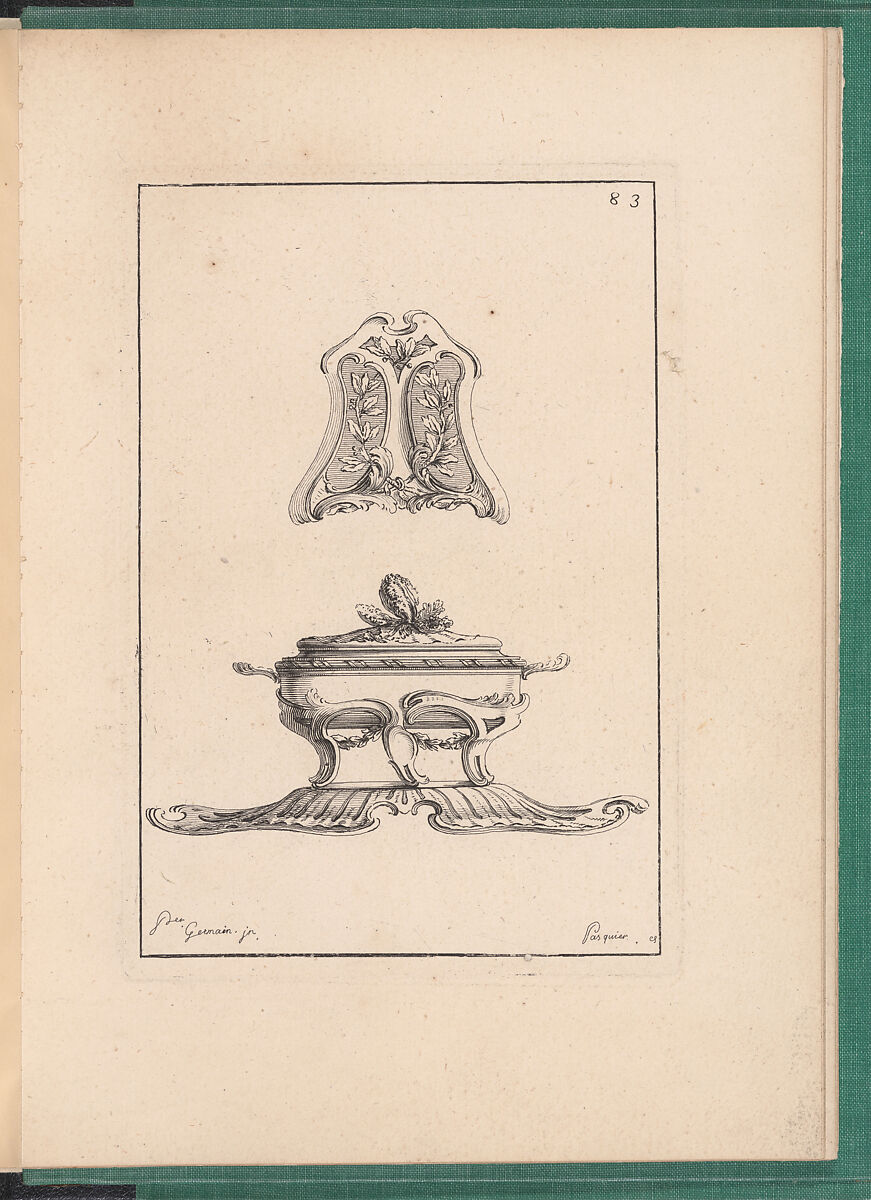 Elements d'Orfevrerie Divisés en deux Parties de Cinquante Feuilles, Pierre Germain (French, Villeneuve-lès-Avignon 1703–1783 Paris), Etching