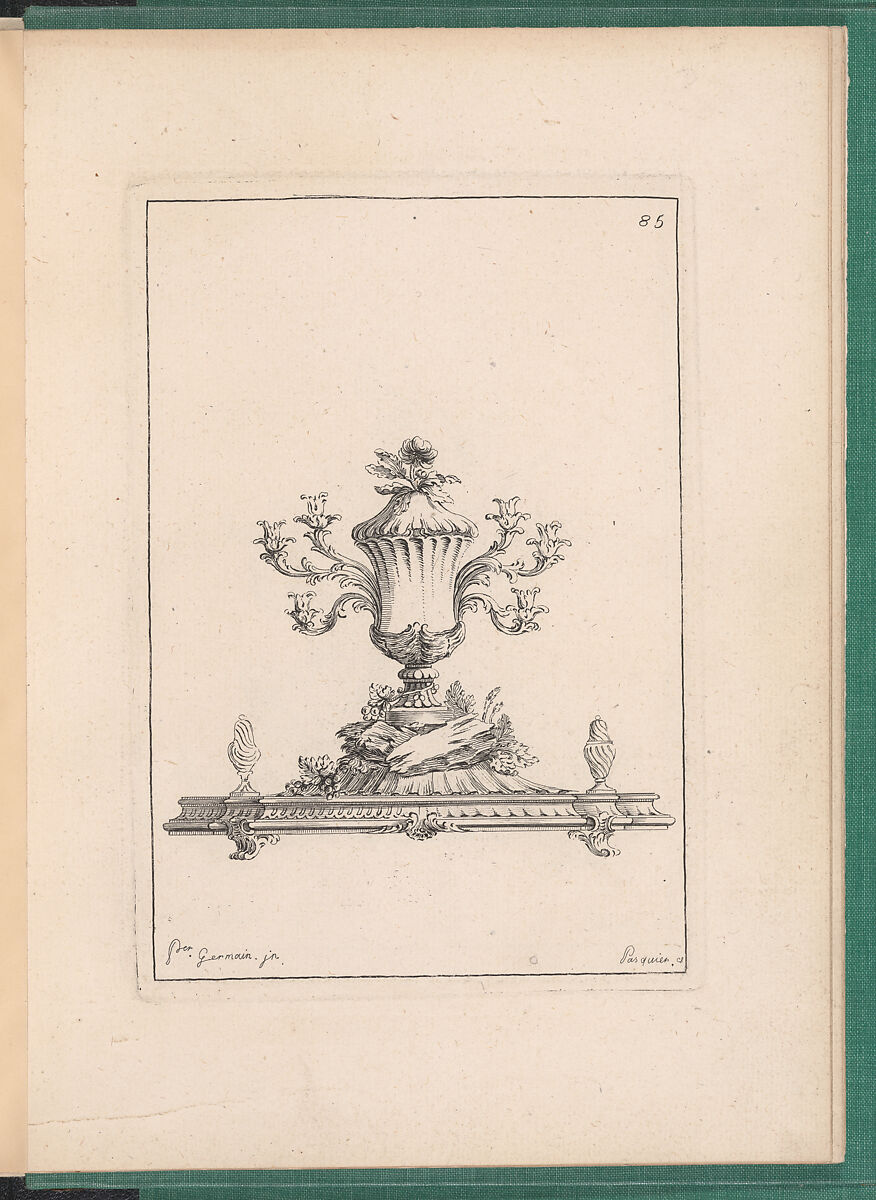 Elements d'Orfevrerie Divisés en deux Parties de Cinquante Feuilles, Pierre Germain (French, Villeneuve-lès-Avignon 1703–1783 Paris), Etching